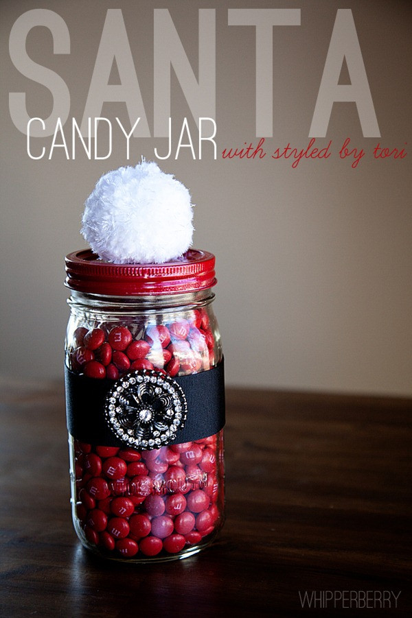 Christmas Candy Jar Ideas
 Santa Candy Jar with Styled by Tori Spelling • Whipperberry