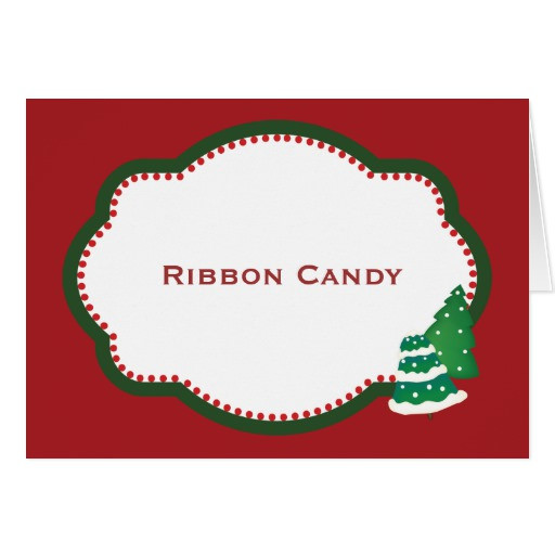 Christmas Candy Names
 Christmas Tree Candy Buffet Candy Name card