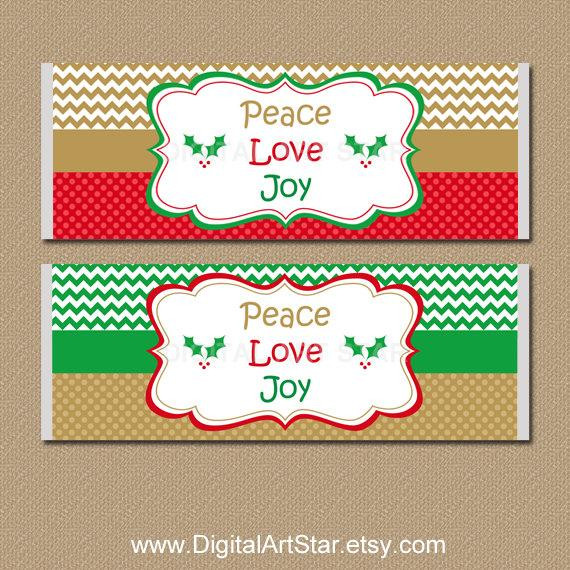 Christmas Candy Names
 Christmas Candy Labels Holiday Candy Bar Wrappers