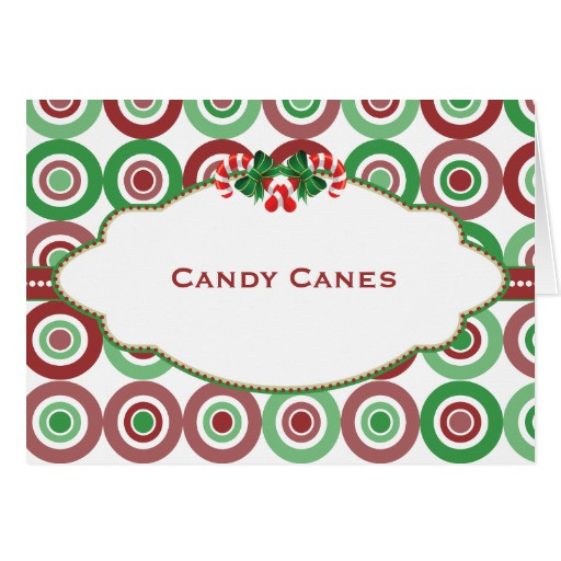 Christmas Candy Names
 Christmas Circle Candy Buffet Candy Name card