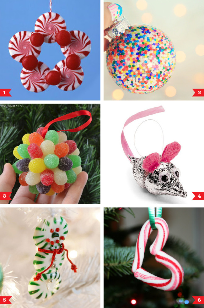 Christmas Candy Ornaments
 DIY Christmas ornaments made from candy