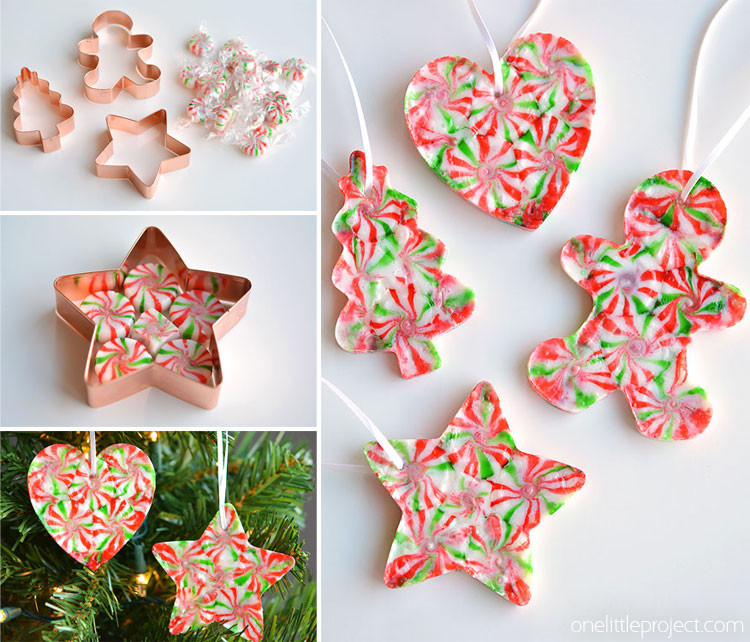 Christmas Candy Ornaments
 Melted Peppermint Candy Ornaments