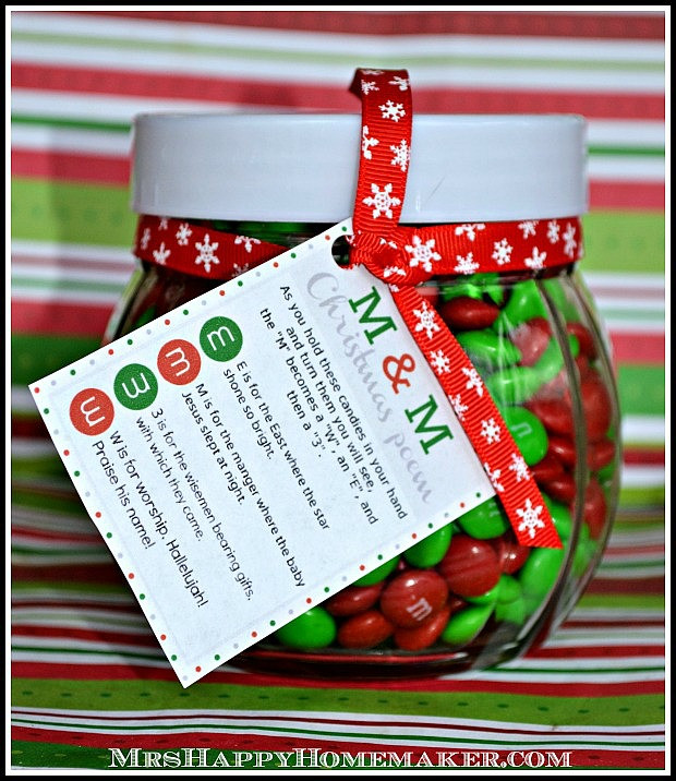 Christmas Candy Poems
 M & M Christmas Poem Candy Jars Mrs Happy Homemaker