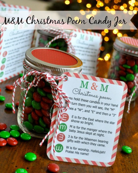 Christmas Candy Poems
 M&M Christmas Poem Candy Jar Tutorial Simple Sojourns