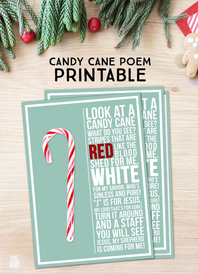Christmas Candy Poems
 This Candy Cane Poem is a lovely reminder of the true