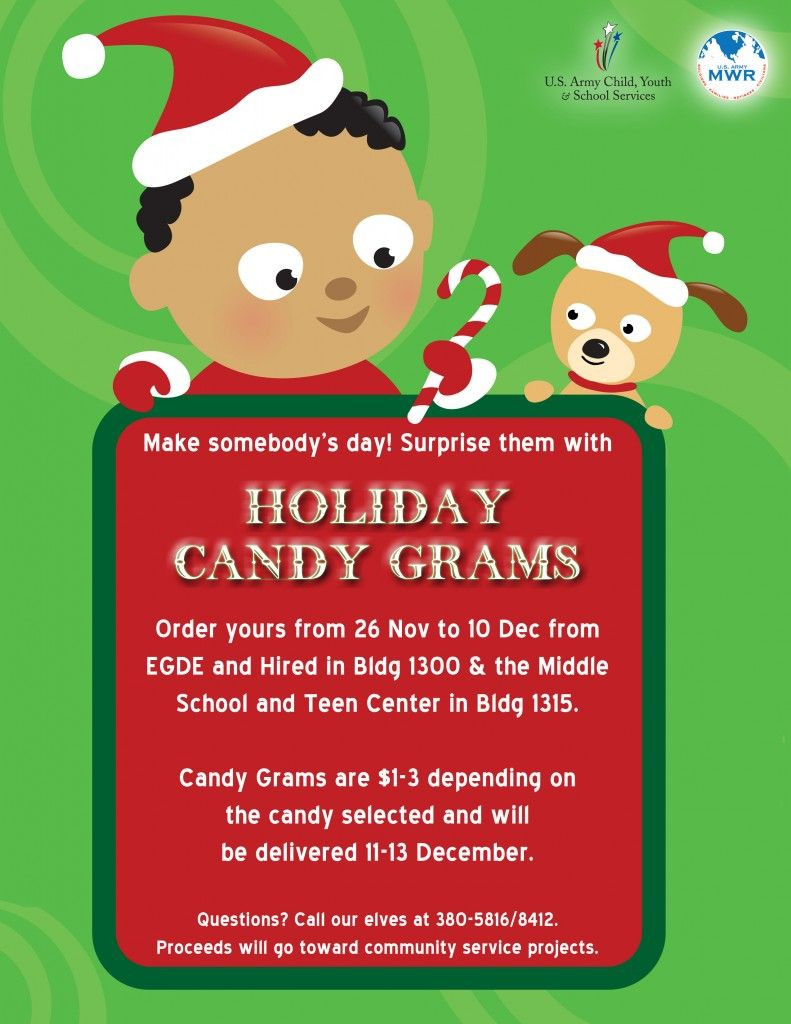 Christmas Candy Sales
 Holiday Candy Grams For Sale through CYSS PTO