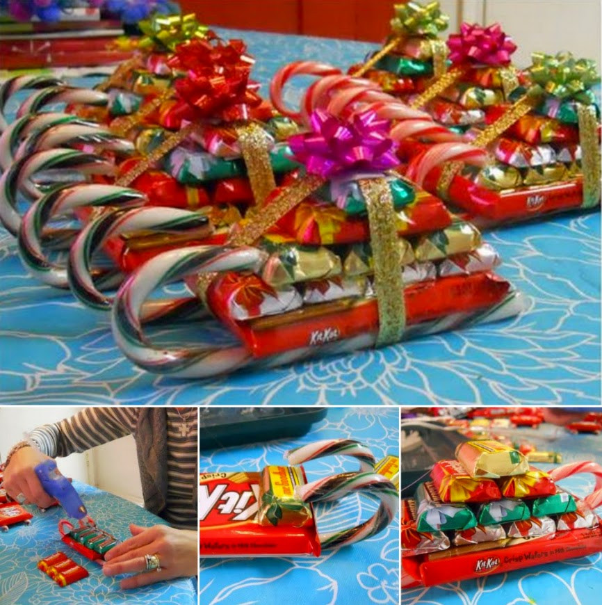 Christmas Candy Sleds
 Ideas & Products Chocolate Candy Cane Santa Sleighs