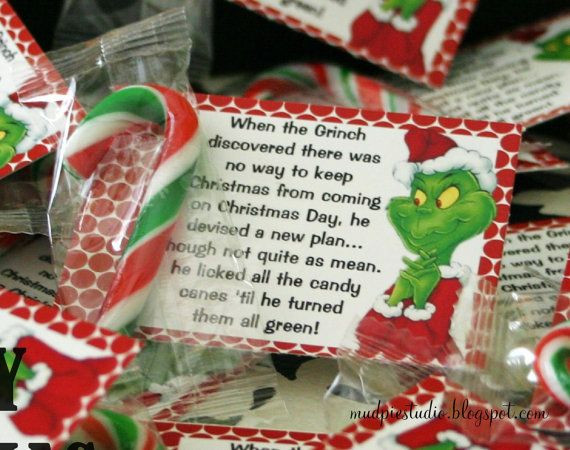 Christmas Candy Song
 Grinch Christmas Treat Bag Topper Label por