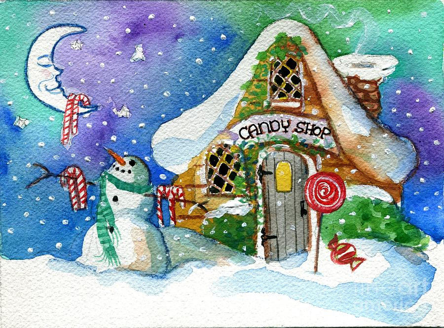 Christmas Candy Store
 Christmas Candy Shop Painting by Sylvia Pimental