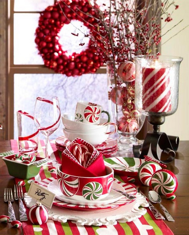 Christmas Candy Table
 More Christmas Tablescape Ideas 40 Pics
