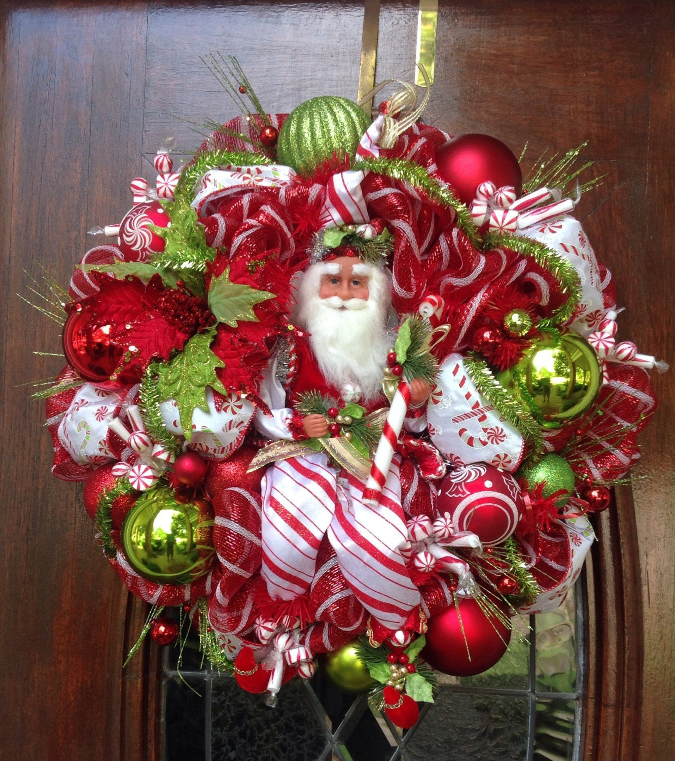 Christmas Candy Wreath
 Peppermint Candy Christmas Fairy Wreath by HertasWreaths