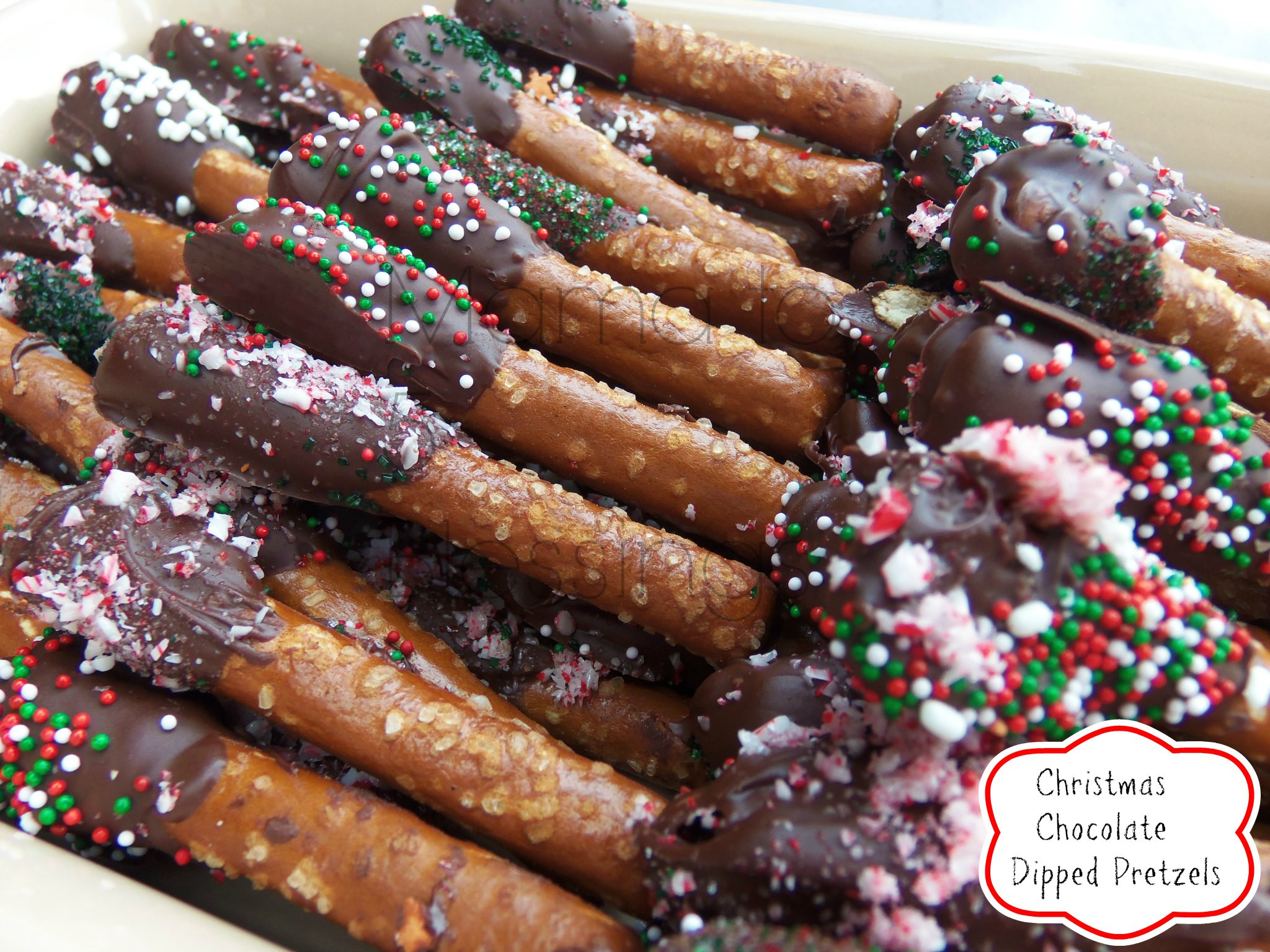 Christmas Chocolate Covered Pretzels
 Chocolate Dipped Pretzels Recipe Mama to 6 Blessings