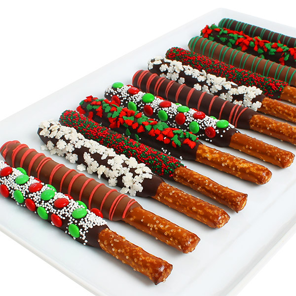 Christmas Chocolate Dipped Pretzels
 Christmas Pretzels by GourmetGiftBaskets
