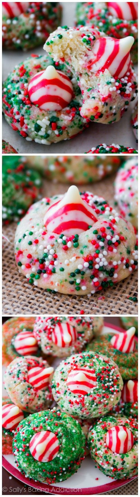 Christmas Cookie And Candy
 Candy Cane Kiss Cookies Sallys Baking Addiction