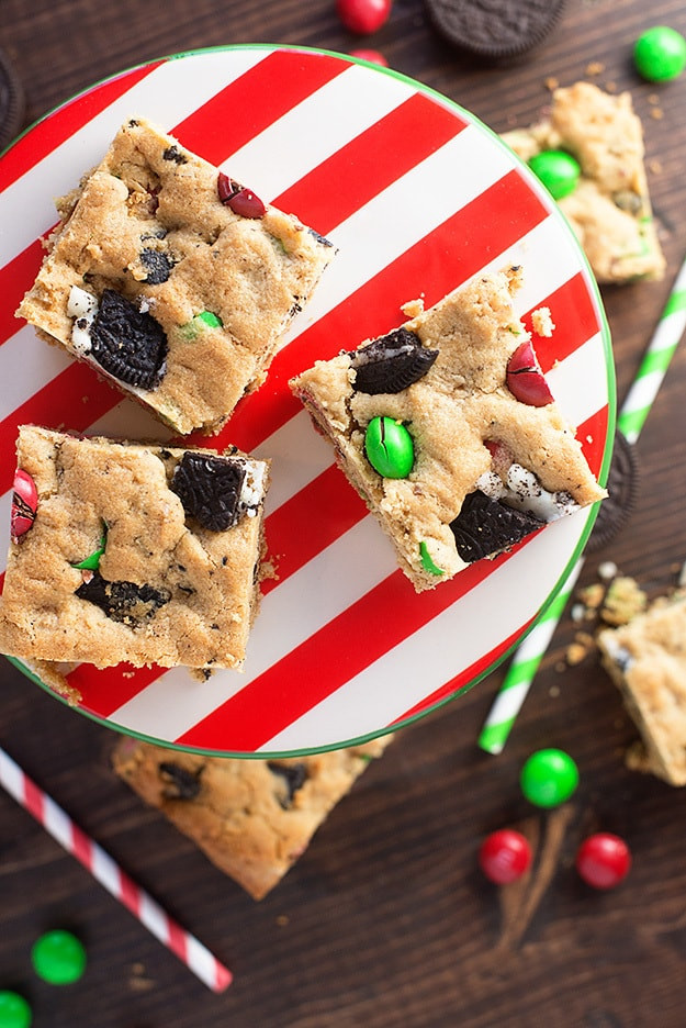 Christmas Cookies And Bars
 Peanut Butter Oreo Christmas Cookie Bars — Buns In My Oven