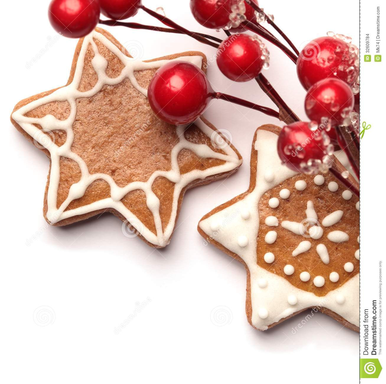 Christmas Cookies Background
 Holiday Cookies Stock Image