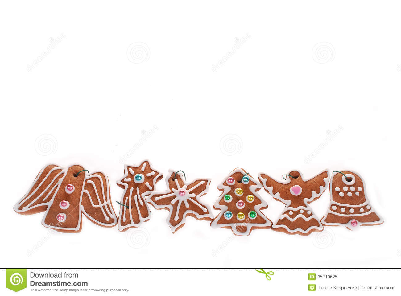 Christmas Cookies Borders
 Christmas Border With Gingerbread Cookies Isolated