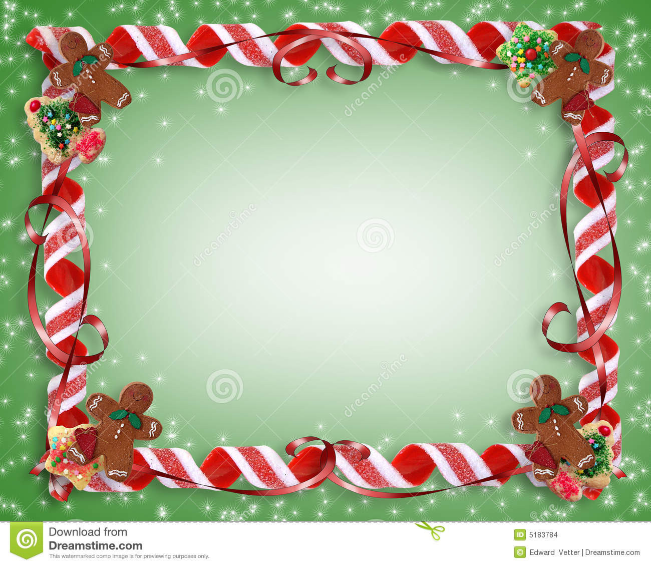 Christmas Cookies Borders
 Christmas Cookies And Candy Frame Stock Illustration