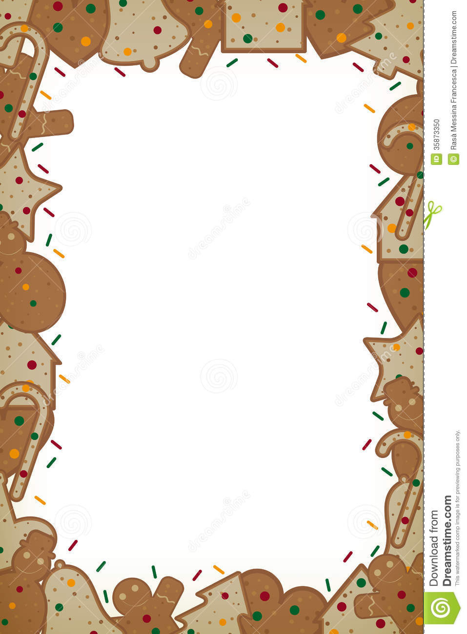 Christmas Cookies Borders
 Christmas Gingerbread Frame Stock Vector Illustration of