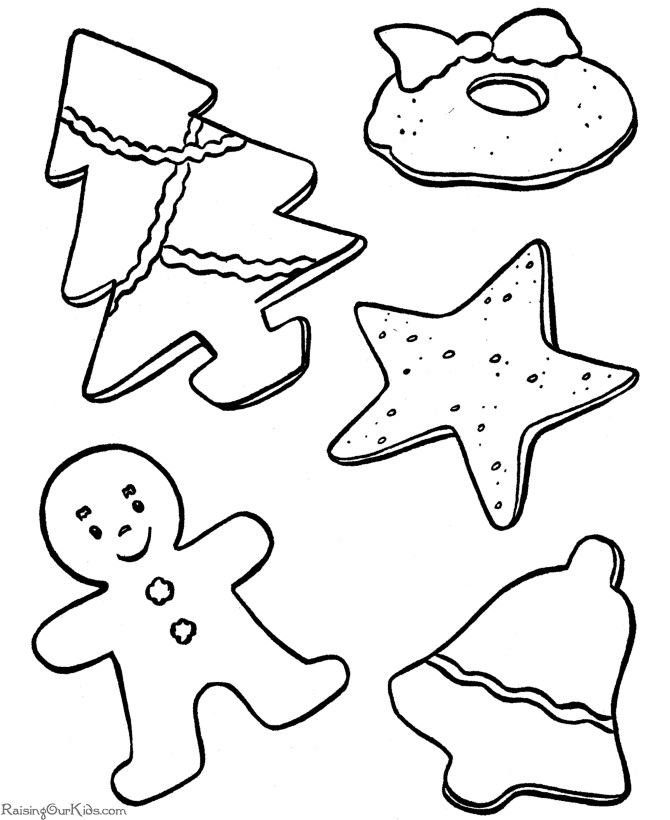 Christmas Cookies Coloring Pages
 Christmas Coloring Christmas Cookies