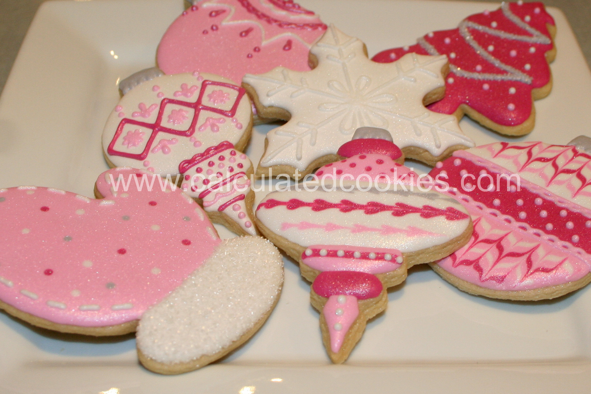 Christmas Cookies Order Online
 Pink and Gray Christmas Cookies Calculated