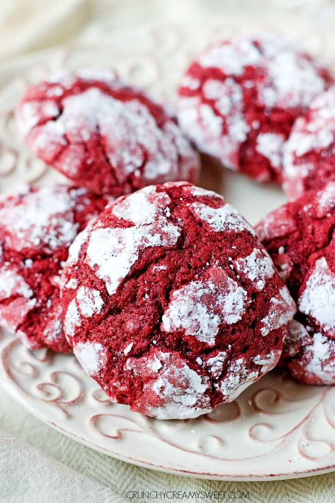 Christmas Cookies Recipes From Scratch
 Red Velvet Crinkle Cookies Crunchy Creamy Sweet