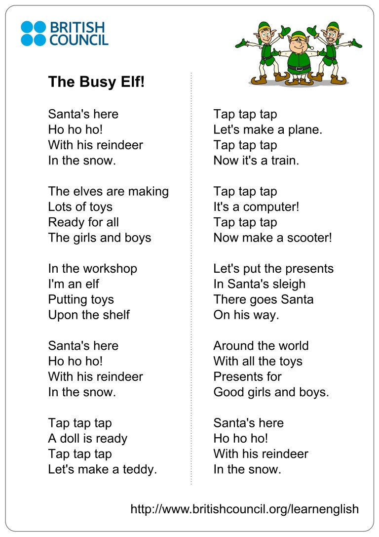 Christmas Cookies Song Lyrics
 Kids songs busy elf lyrics[1]
