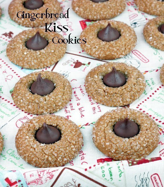 Christmas Cookies With Hershey Kisses
 Hershey Kiss Gingerbread Cookies