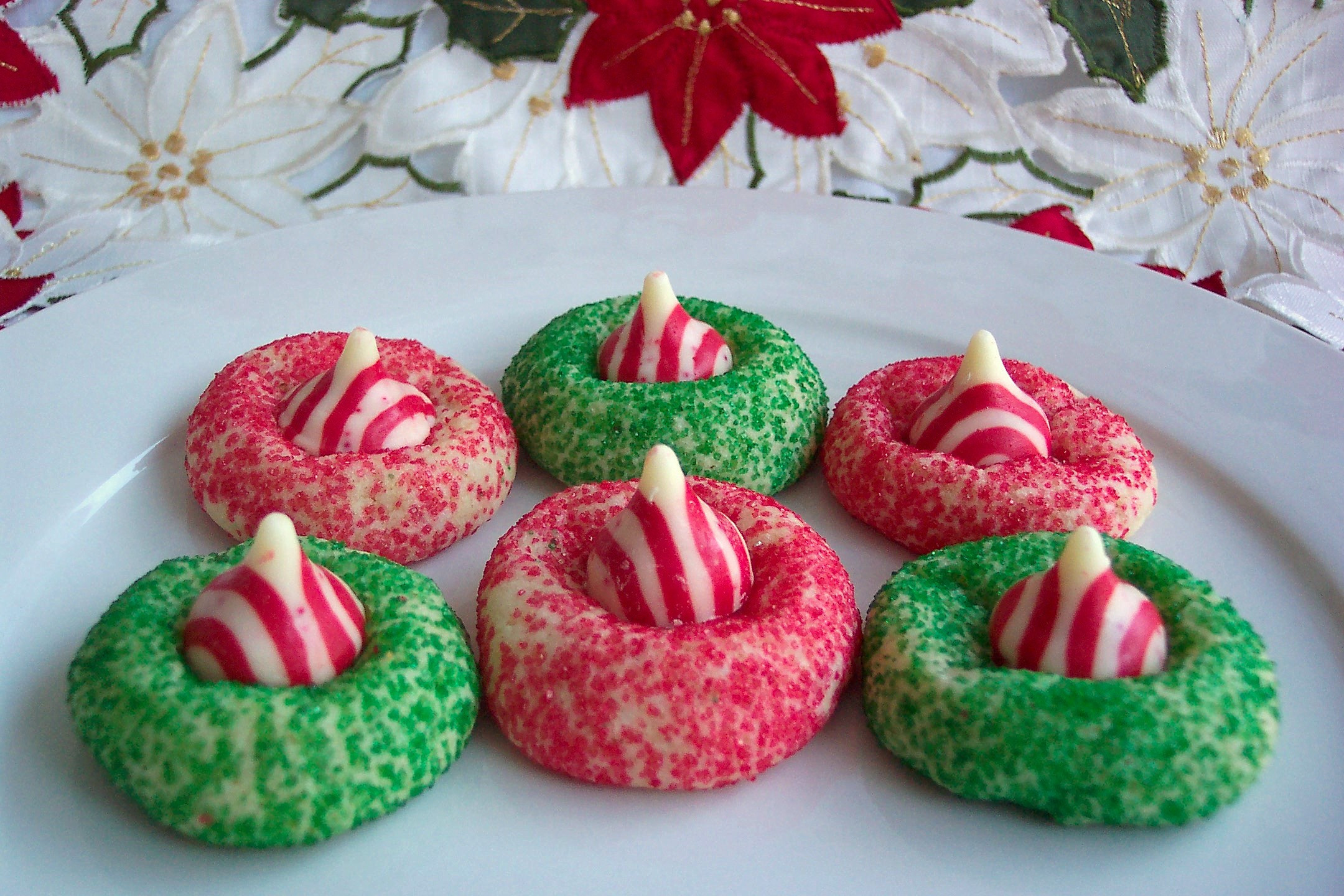 Christmas Cookies With Hershey Kisses
 Candy Cane Kiss Cookies Recipe — Dishmaps