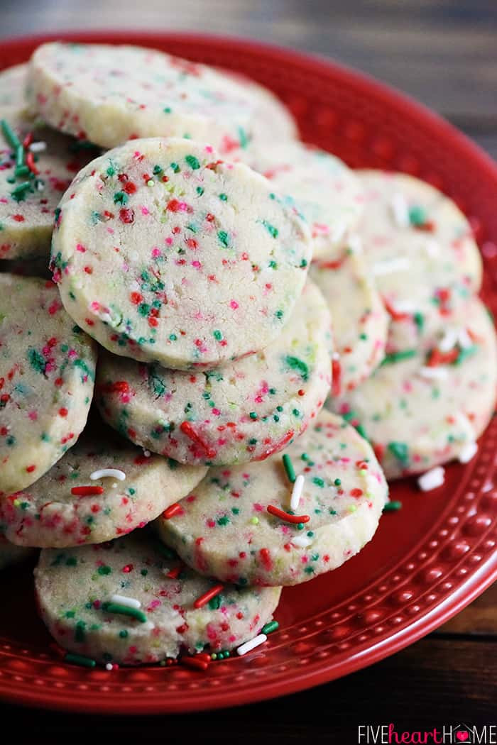 Christmas Cookies With Sprinkles
 Easy Christmas Shortbread Cookies • FIVEheartHOME