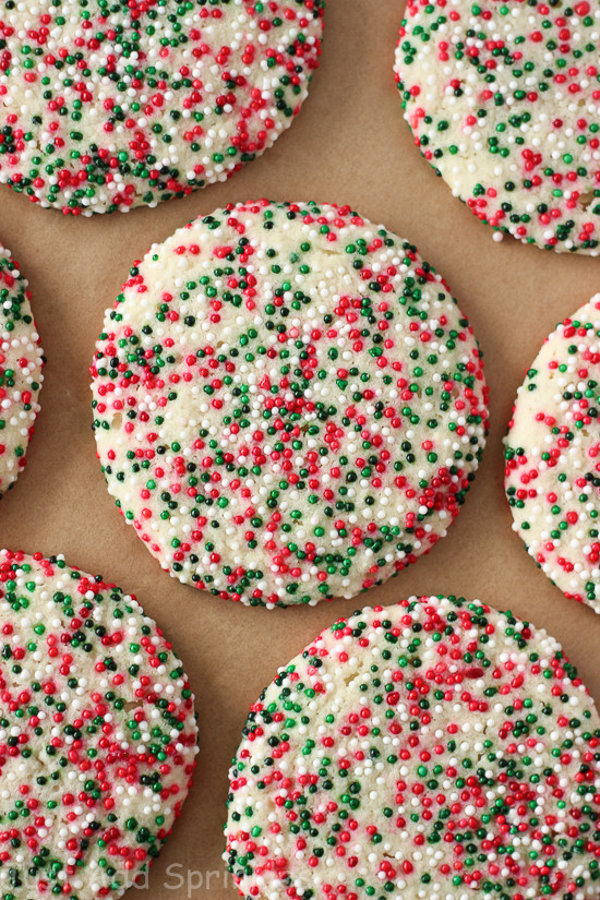 Christmas Cookies With Sprinkles
 Sprinkled Sugar Cookies Christmas Edition Just Add