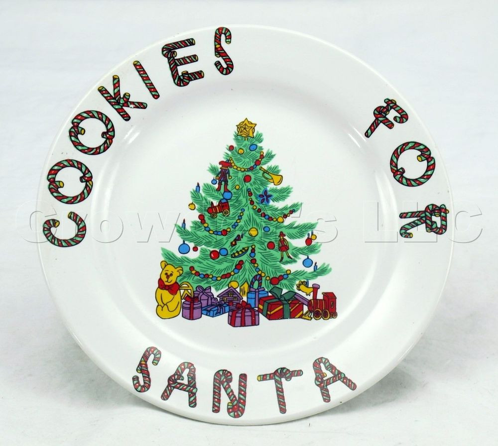 Christmas Dessert Plates
 Cookies For Santa Plate Holiday Decorative Dessert Plate