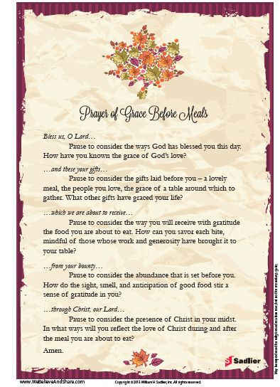 Christmas Dinner Prayers Short
 Extended Prayer of Grace Before Meals Perfect for
