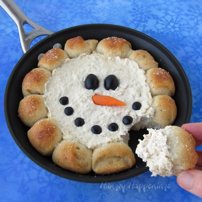 Christmas Dips And Appetizers
 Skillet Dip Snowman Christmas Appetizer Hot Chicken Dip