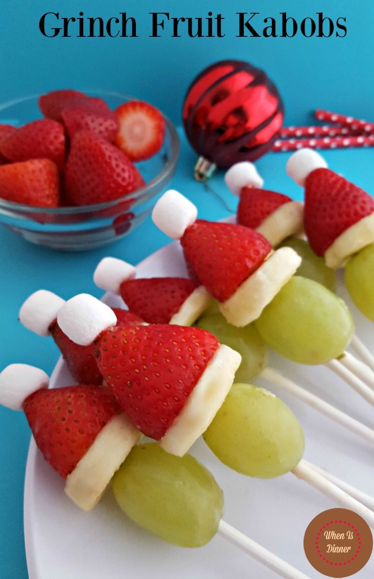 Christmas Fruit Appetizers
 Grinch Fruit Kabobs Recipe