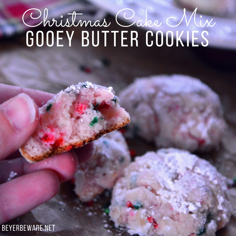 Christmas Gooey Butter Cookies
 Christmas Cake Mix Gooey Butter Cookies Beyer Beware