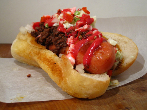 Christmas Hot Dogs
 Hot Dog of the Week Christmas Dog with Venison Chili