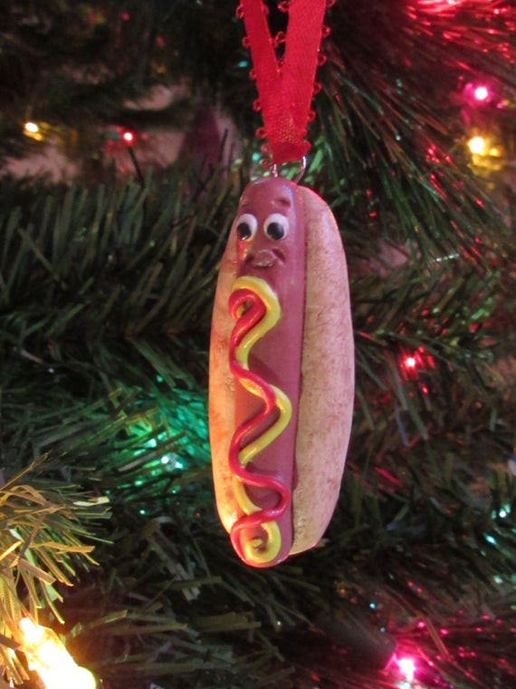 Christmas Hot Dogs
 Hot Dog Christmas Ornament Hot Dog Ornament Hot Dog Charm