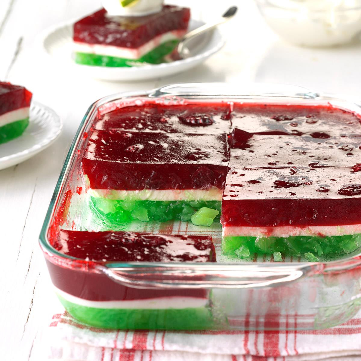 Christmas Jello Desserts
 Layered Christmas Gelatin Recipe