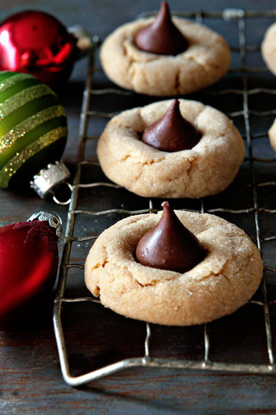 Christmas Kiss Cookies
 Peanut Butter Blossoms