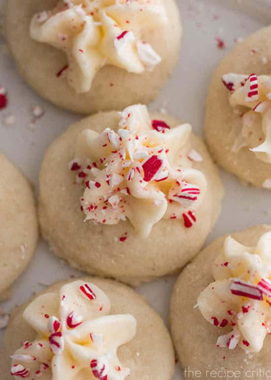 Christmas Meltaway Cookies
 Peppermint Meltaways