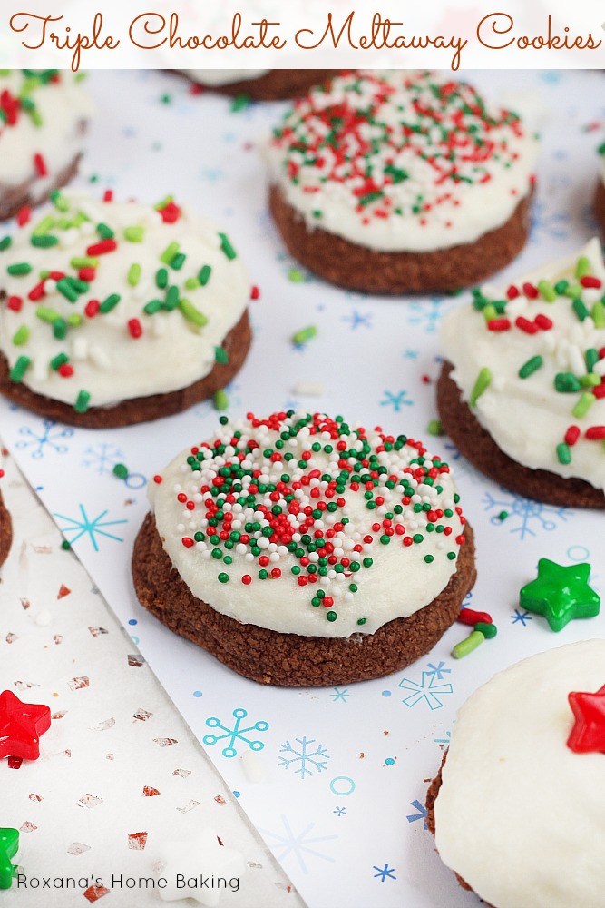 Christmas Meltaway Cookies
 Triple chocolate meltaway cookies recipe