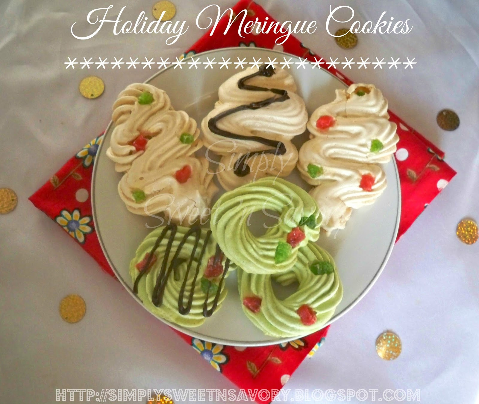 Christmas Meringue Cookies
 Simply Sweet n Savory Holiday Meringue Cookies