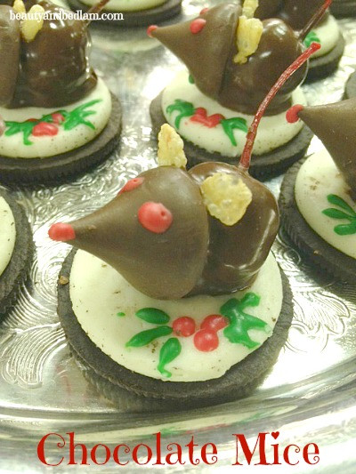 Christmas Mice Cookies
 Chocolate Mouse Recipe Christmas Mice