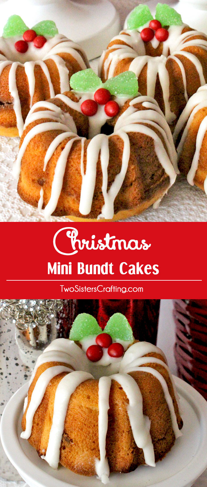 Christmas Mini Bundt Cakes
 Christmas Mini Bundt Cakes Two Sisters