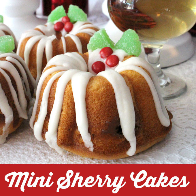 Christmas Mini Bundt Cakes
 Mini Sherry Cakes Two Sisters Crafting