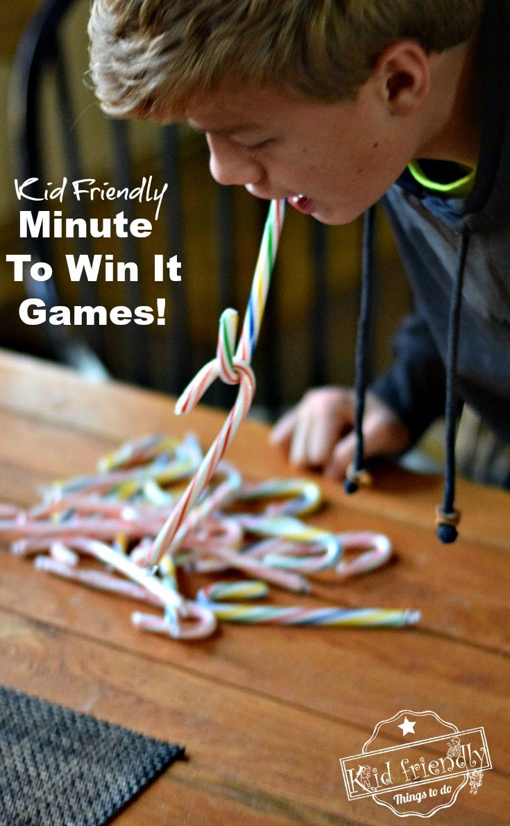 Christmas Minute To Win It Games Candy Cane
 Super Fun Kid Friendly Minute To Win It Games with a