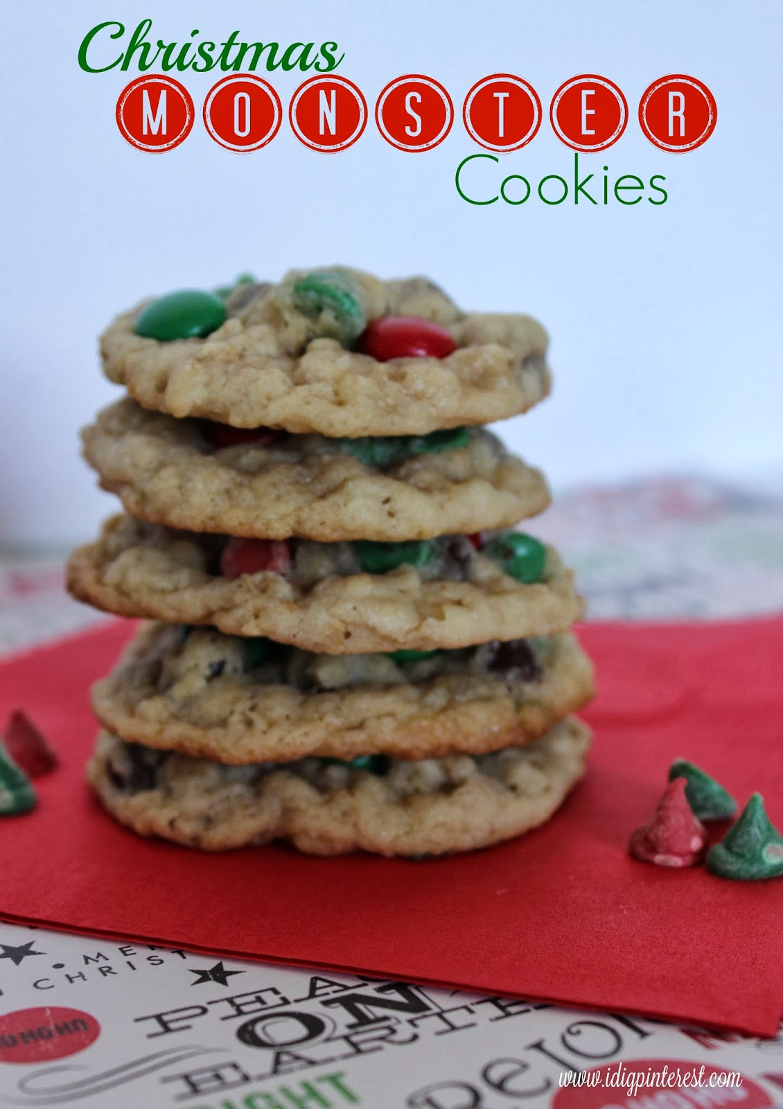 Christmas Monster Cookies
 I Dig Pinterest Christmas Monster Cookies
