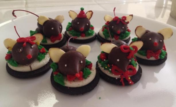 Christmas Mouse Candy
 Chocolate Christmas Mice Cookies Recipe Food
