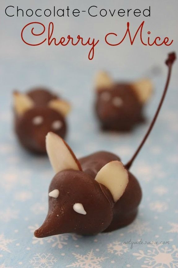Christmas Mouse Candy
 Easy Holiday Candy Recipe Chocolate Covered Cherry Mice